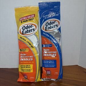 Odor-Eaters Ultra-Durable Insoles, 1 Pr & Ultra Comfort 3pr New Set